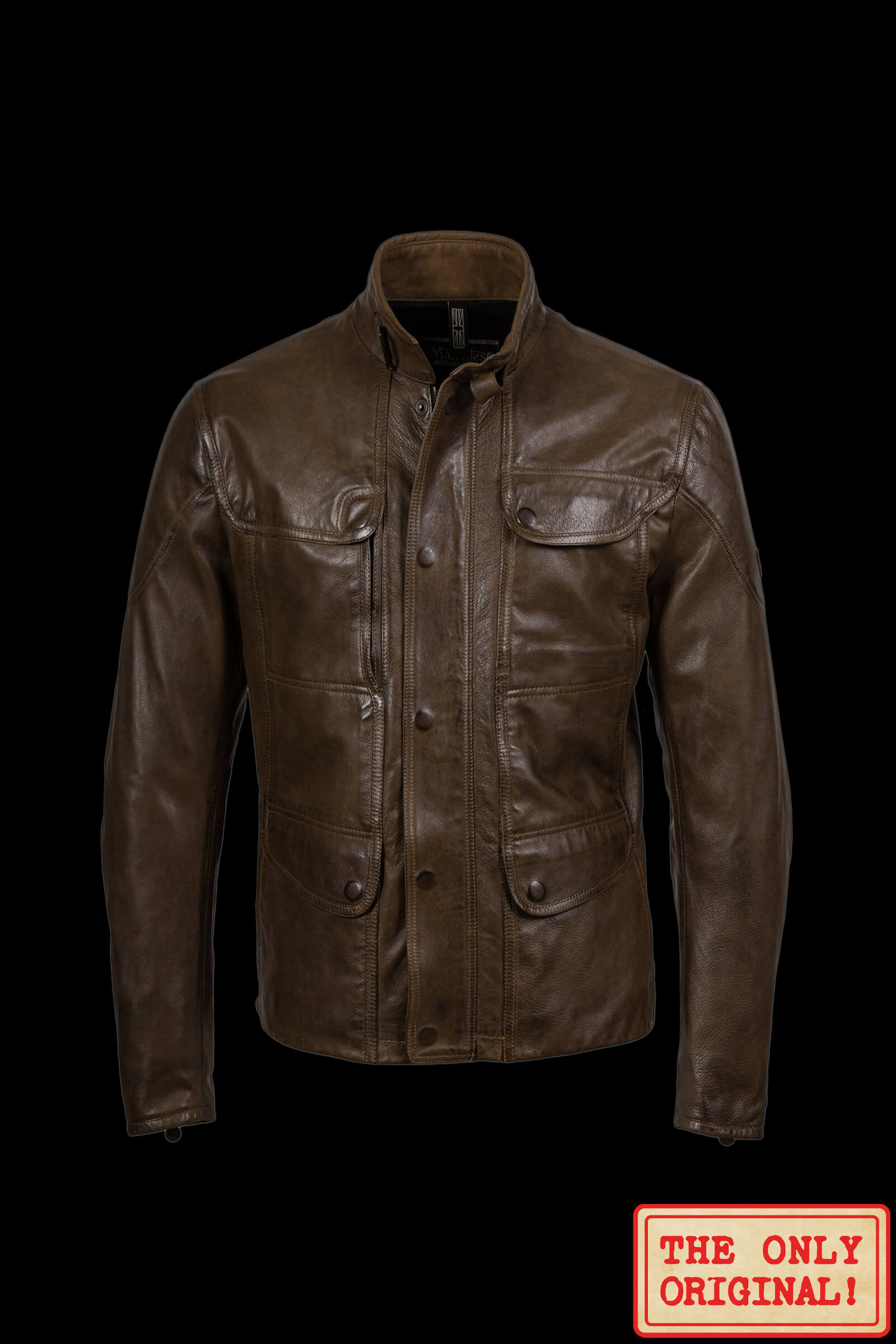 Veste En Cuir Moto Matchless Donington - Taille M - Noir, Doublure Coton - Neuf Sans étiquettes