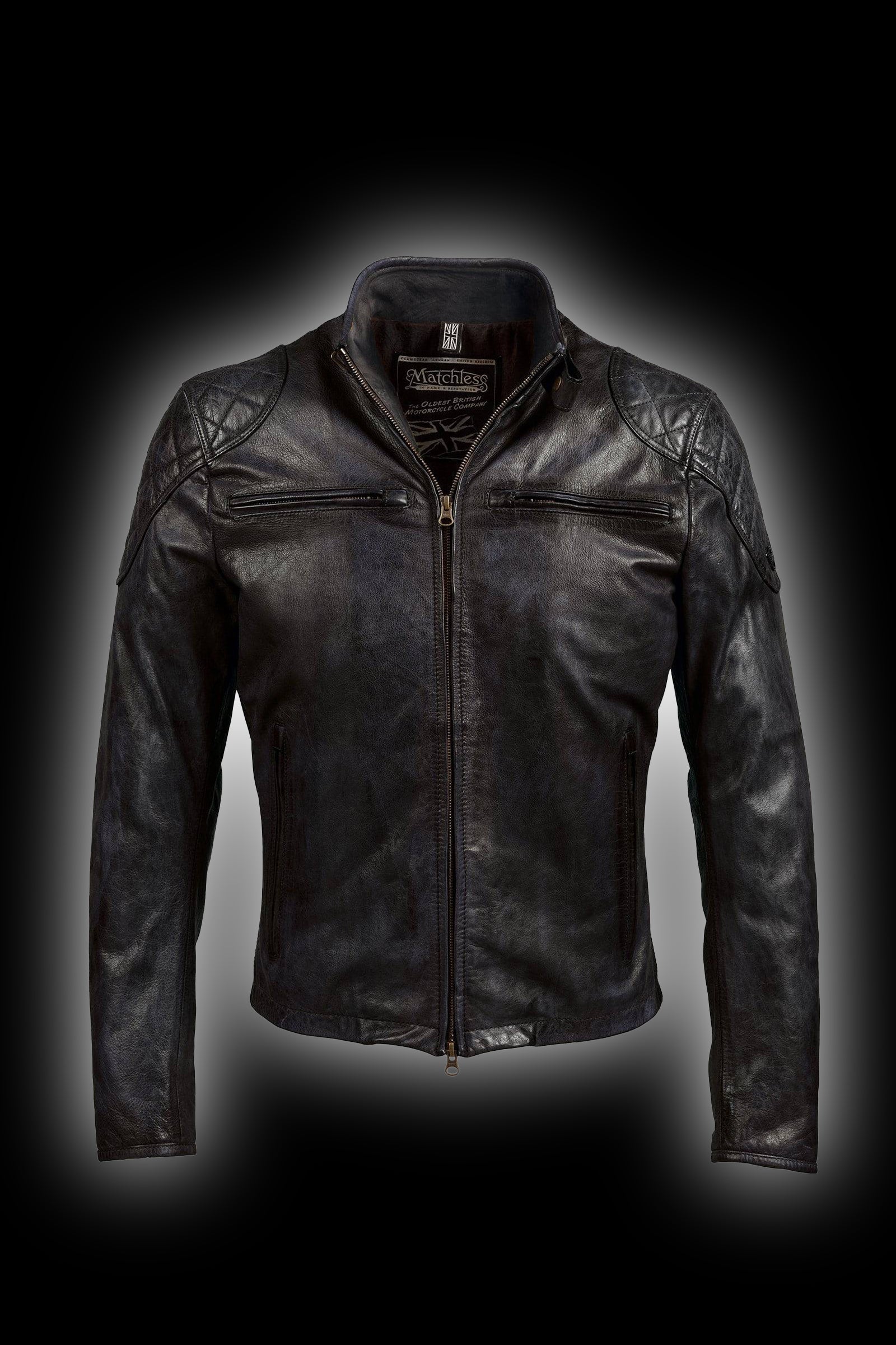OSBORNE QUILTED BLOUSONAntique Black Matchless London