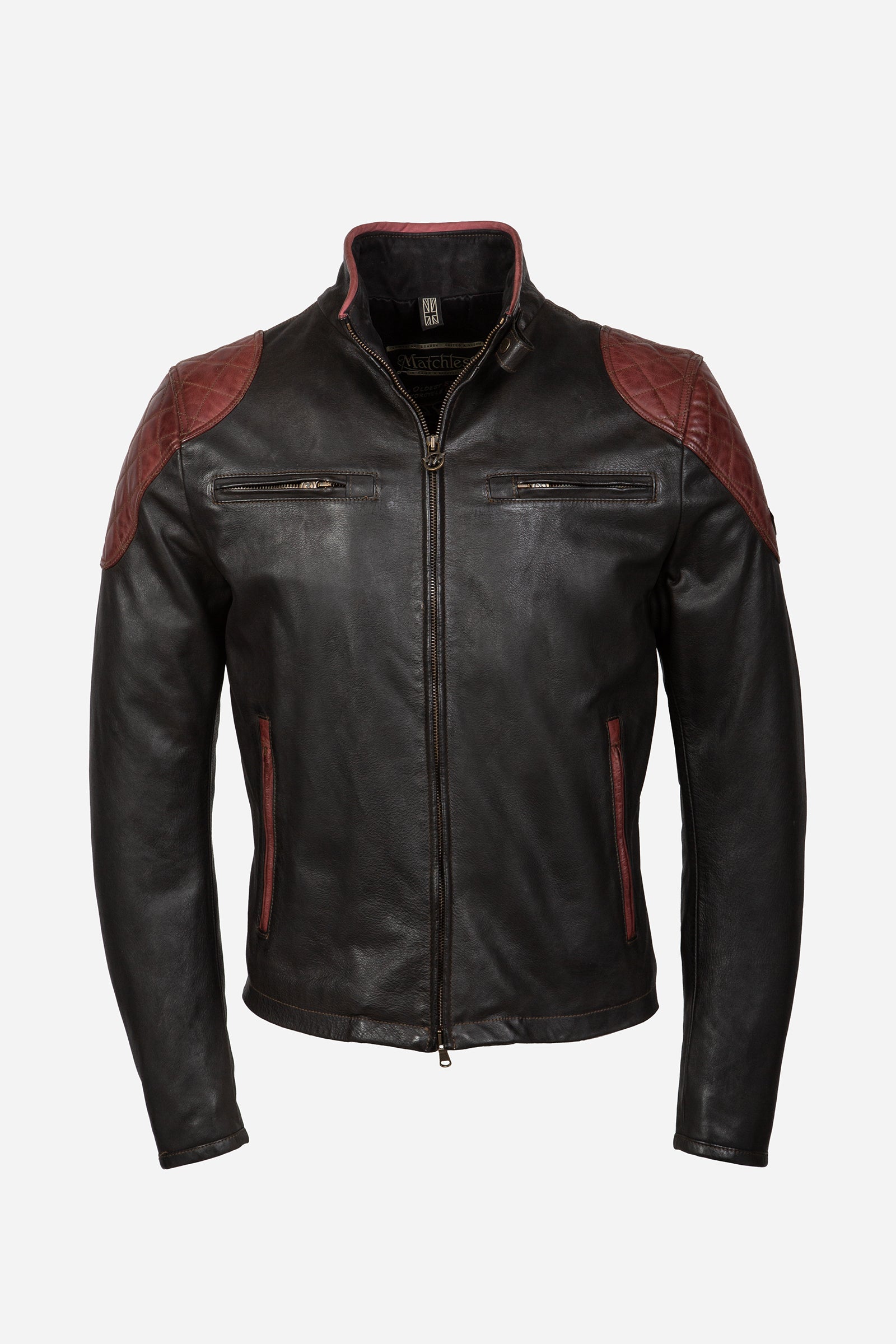 OSBORNE QUILTED BLOUSON BICOLOR BLACK Matchless London