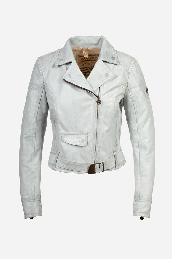 NEW WILD ONE BLOUSON LADY WHITE - Matchless London | The Innovator since 1899